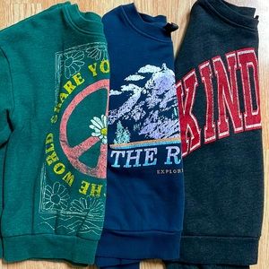 3- Girls 7/8 crewneck sweatshirts